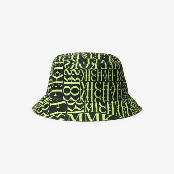 Michael Kors Black and Neon Green Bucket Hat main image 4
